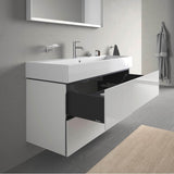 L-Cube Two Drawer Wall-Mount Vanity Unit Concrete Gray