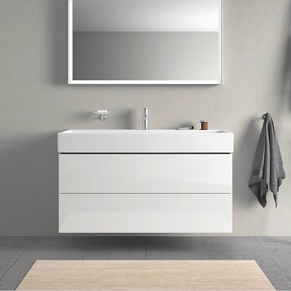 L-Cube Two Drawer Wall-Mount Vanity Unit Concrete Gray