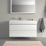 L-Cube Two Drawer Wall-Mount Vanity Unit Concrete Gray