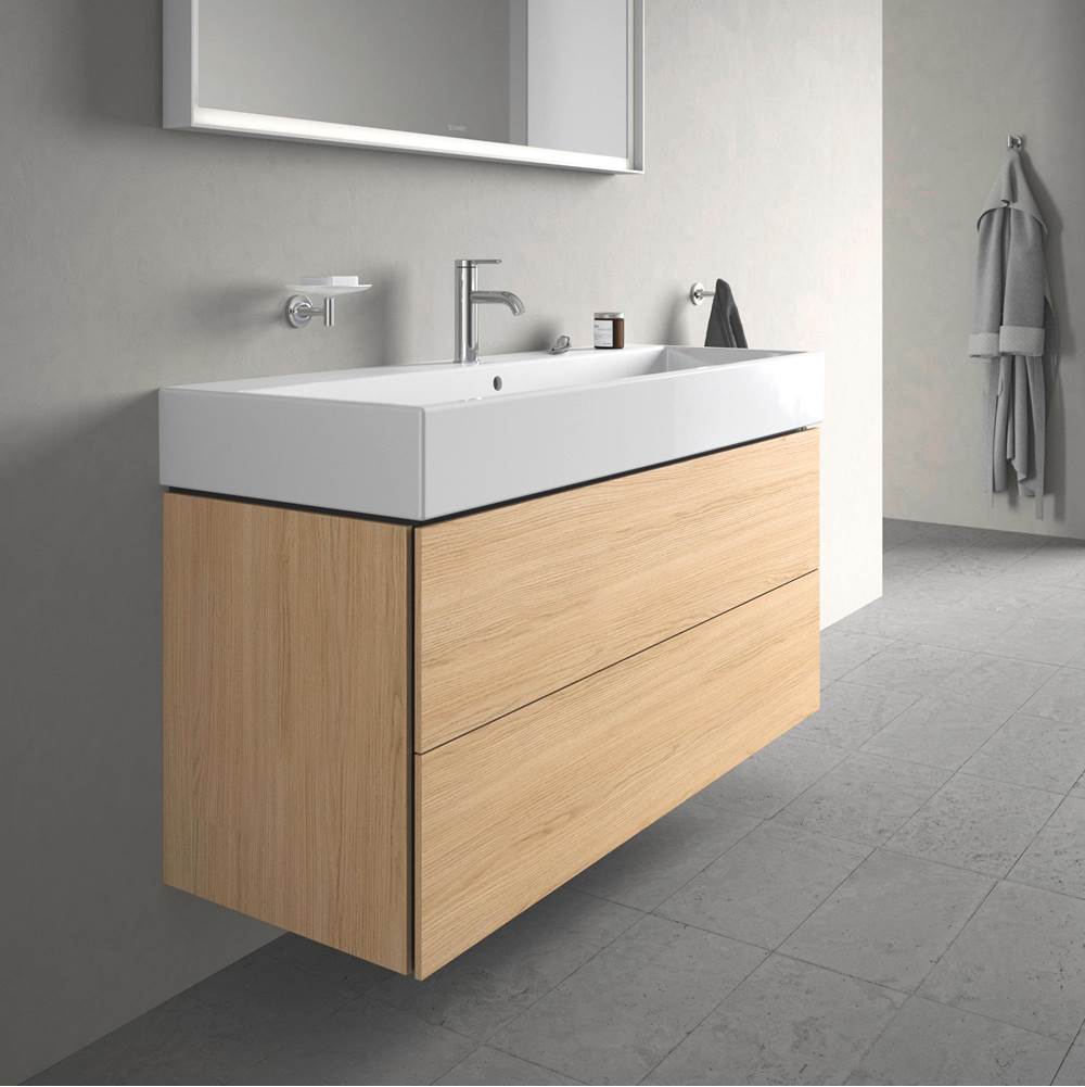 L-Cube Two Drawer Wall-Mount Vanity Unit Concrete Gray