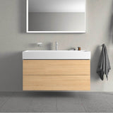 L-Cube Two Drawer Wall-Mount Vanity Unit Concrete Gray
