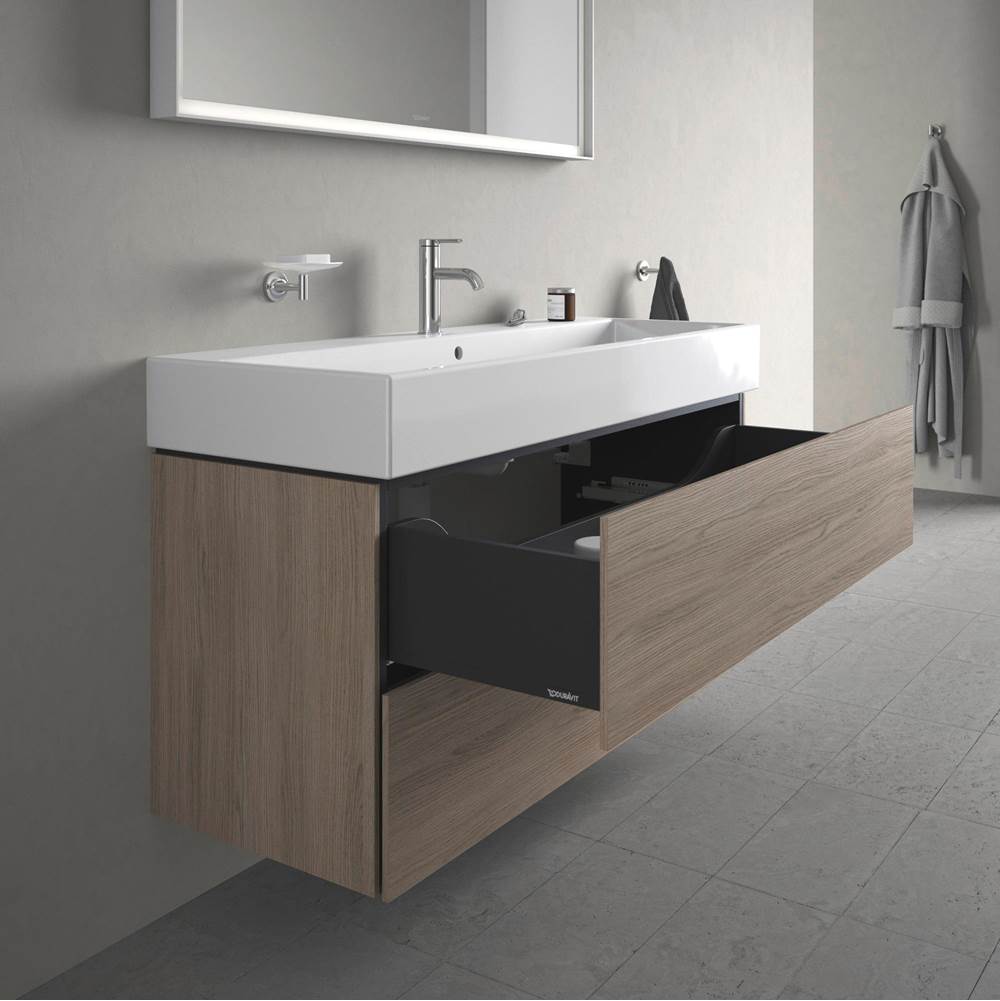 L-Cube Two Drawer Wall-Mount Vanity Unit Concrete Gray