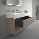 L-Cube Two Drawer Wall-Mount Vanity Unit Concrete Gray