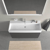 L-Cube Two Drawer Wall-Mount Vanity Unit Concrete Gray