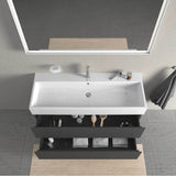 L-Cube Two Drawer Wall-Mount Vanity Unit Concrete Gray