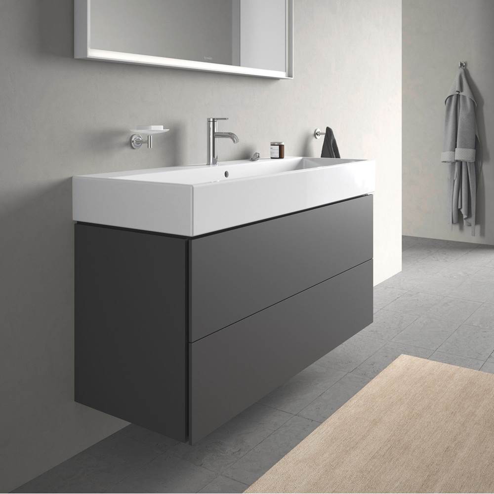 L-Cube Two Drawer Wall-Mount Vanity Unit Concrete Gray
