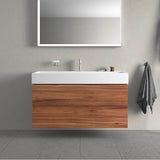 L-Cube Two Drawer Wall-Mount Vanity Unit Concrete Gray