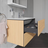 L-Cube Two Drawer Wall-Mount Vanity Unit Concrete Gray