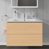 L-Cube Two Drawer Wall-Mount Vanity Unit Concrete Gray