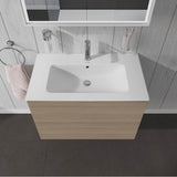 L-Cube Two Drawer Wall-Mount Vanity Unit Concrete Gray
