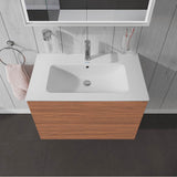 L-Cube Two Drawer Wall-Mount Vanity Unit Concrete Gray