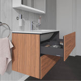 L-Cube Two Drawer Wall-Mount Vanity Unit Concrete Gray