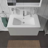L-Cube One Drawer Wall-Mount Vanity Unit Concrete Gray
