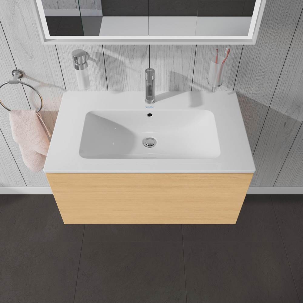 L-Cube One Drawer Wall-Mount Vanity Unit Concrete Gray