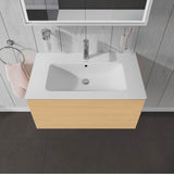 L-Cube One Drawer Wall-Mount Vanity Unit Concrete Gray