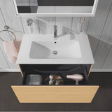L-Cube One Drawer Wall-Mount Vanity Unit Concrete Gray