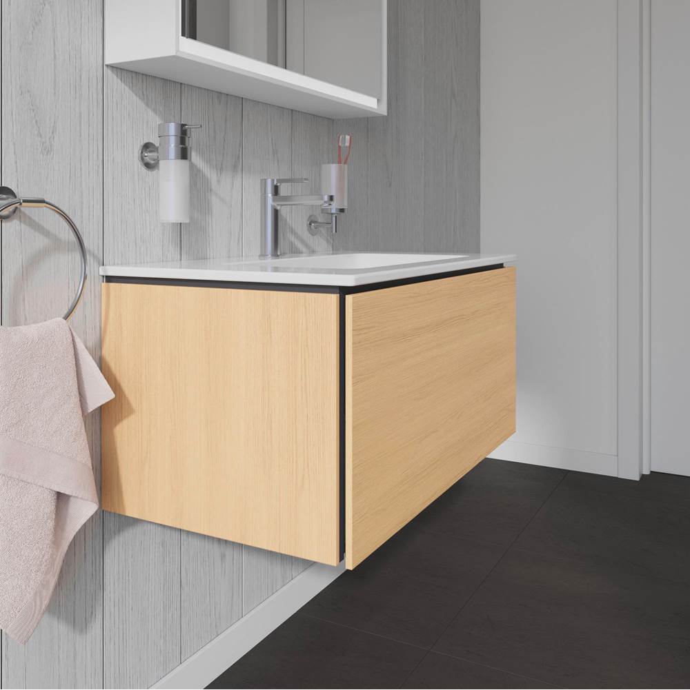L-Cube One Drawer Wall-Mount Vanity Unit Concrete Gray