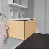 L-Cube One Drawer Wall-Mount Vanity Unit Concrete Gray