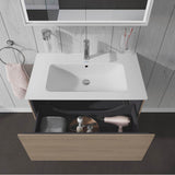 L-Cube One Drawer Wall-Mount Vanity Unit Concrete Gray