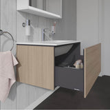 L-Cube One Drawer Wall-Mount Vanity Unit Concrete Gray