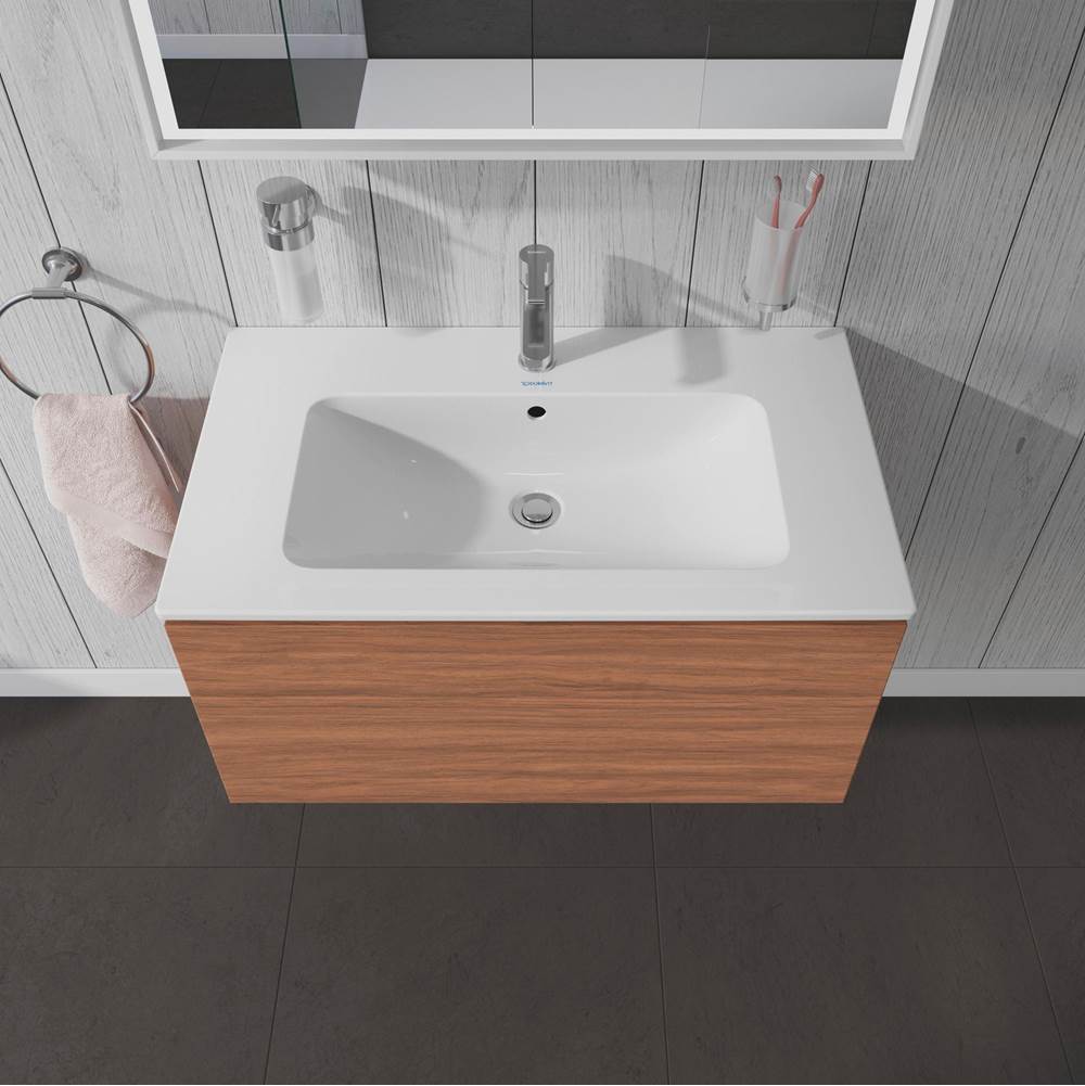 L-Cube One Drawer Wall-Mount Vanity Unit Concrete Gray