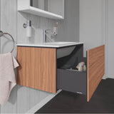 L-Cube One Drawer Wall-Mount Vanity Unit Concrete Gray
