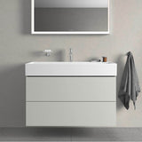 L-Cube Two Drawer Wall-Mount Vanity Unit Concrete Gray