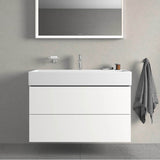 L-Cube Two Drawer Wall-Mount Vanity Unit Concrete Gray