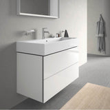 L-Cube Two Drawer Wall-Mount Vanity Unit Concrete Gray