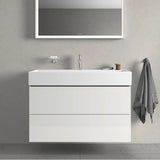L-Cube Two Drawer Wall-Mount Vanity Unit Concrete Gray
