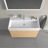 L-Cube Two Drawer Wall-Mount Vanity Unit Concrete Gray