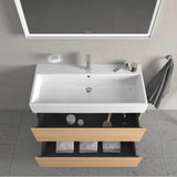 L-Cube Two Drawer Wall-Mount Vanity Unit Concrete Gray
