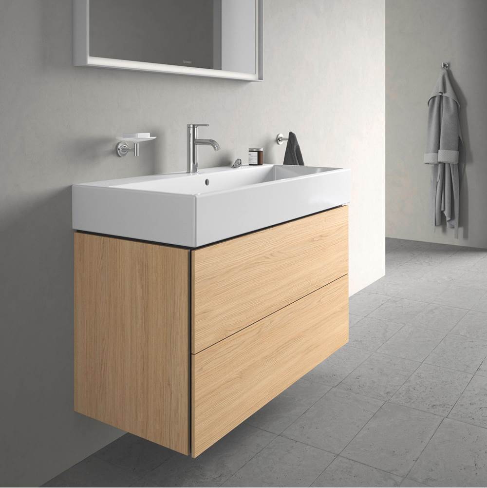 L-Cube Two Drawer Wall-Mount Vanity Unit Concrete Gray