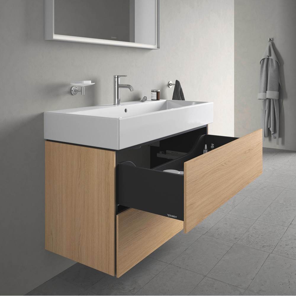 L-Cube Two Drawer Wall-Mount Vanity Unit Concrete Gray