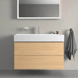 L-Cube Two Drawer Wall-Mount Vanity Unit Concrete Gray