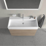 L-Cube Two Drawer Wall-Mount Vanity Unit Concrete Gray