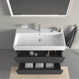 L-Cube Two Drawer Wall-Mount Vanity Unit Concrete Gray