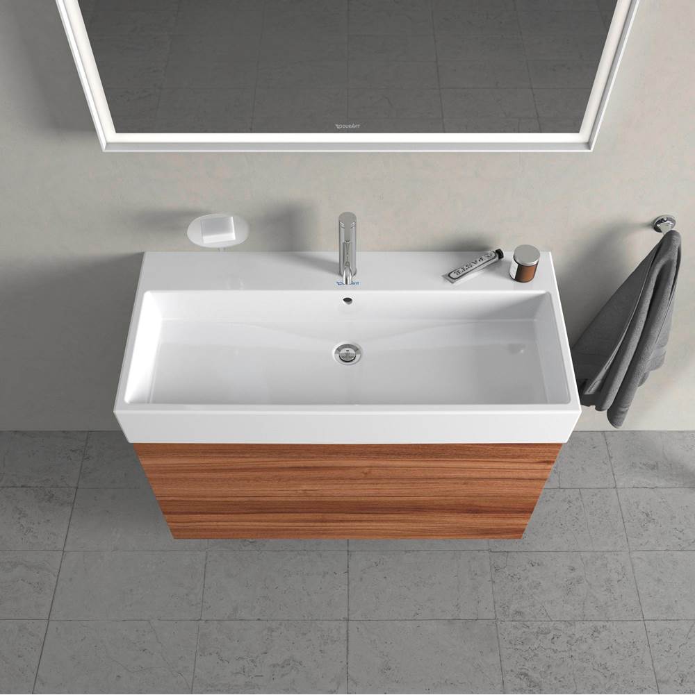L-Cube Two Drawer Wall-Mount Vanity Unit Concrete Gray