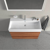 L-Cube Two Drawer Wall-Mount Vanity Unit Concrete Gray