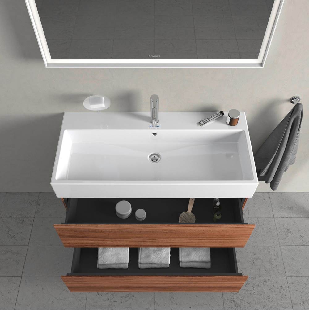 L-Cube Two Drawer Wall-Mount Vanity Unit Concrete Gray