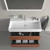 L-Cube Two Drawer Wall-Mount Vanity Unit Concrete Gray