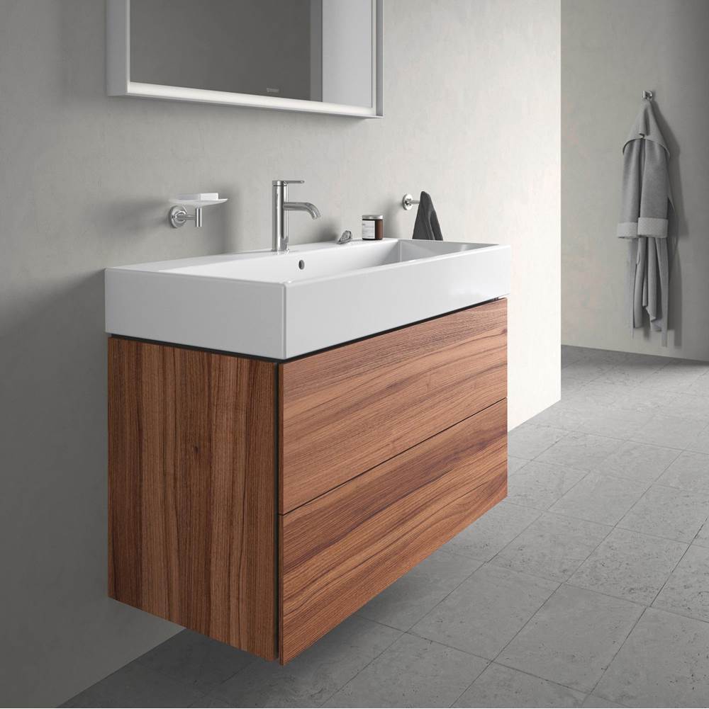 L-Cube Two Drawer Wall-Mount Vanity Unit Concrete Gray