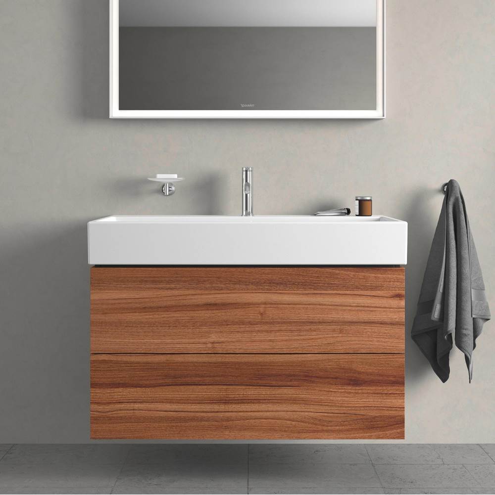 L-Cube Two Drawer Wall-Mount Vanity Unit Concrete Gray