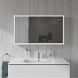 L-Cube Mirror Cabinet with Lighting White