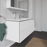 L-Cube Two Drawer Wall-Mount Vanity Unit Concrete Gray