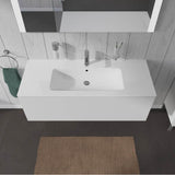 L-Cube One Drawer Wall-Mount Vanity Unit Concrete Gray