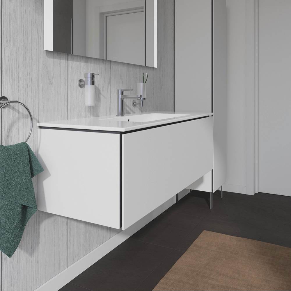 L-Cube One Drawer Wall-Mount Vanity Unit Concrete Gray