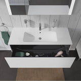 L-Cube One Drawer Wall-Mount Vanity Unit Concrete Gray