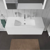 L-Cube One Drawer Wall-Mount Vanity Unit Concrete Gray
