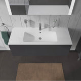 L-Cube One Drawer Wall-Mount Vanity Unit Concrete Gray